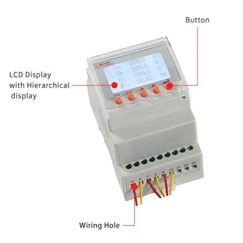 Acrel Din Rail Solar Energy Meter Phase Electric Meter A Input