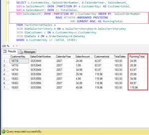 Sql Over With Partition By Definition Example Wint Rows Between