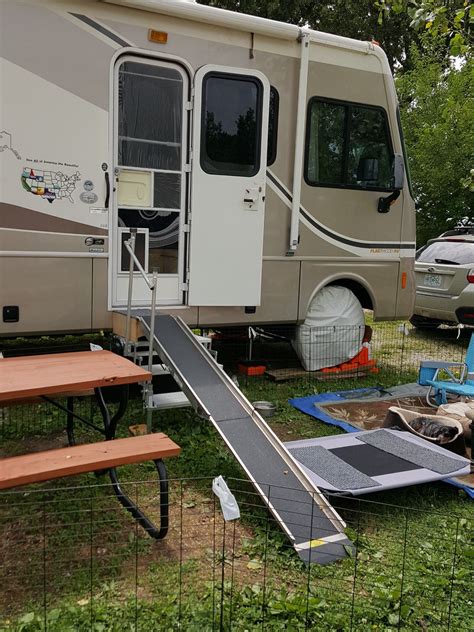 Dachshund Doggy Door Access Ramp Landing Pad And Fence Set Up For Our