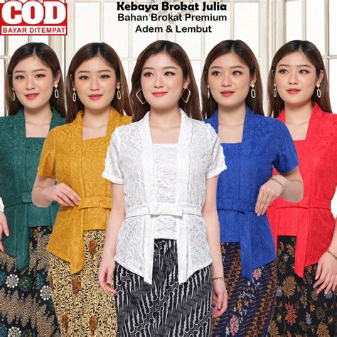 Jual Atasan Kebaya Kutu Baru Brukat Wanita Dewasa Remaja Modern Mewah