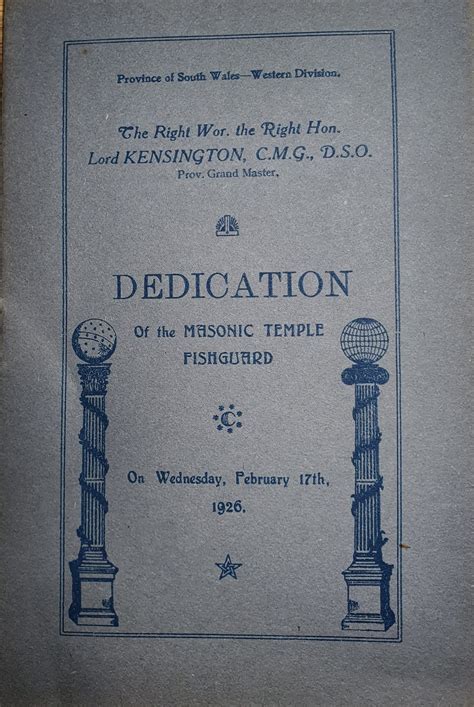 The Beginnings Of Strumble Lodge No 4351 Fishguard Masonic Lodges