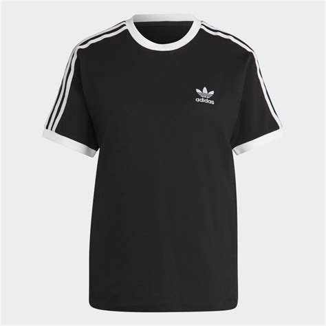 Womens Black Adicolor Classics 3 Stripes Tee Adidas Us