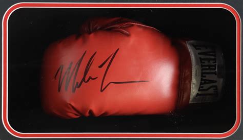 Mike Tyson Signed Boxing Glove Shadowbox Jsa And Tyson Pristine Auction