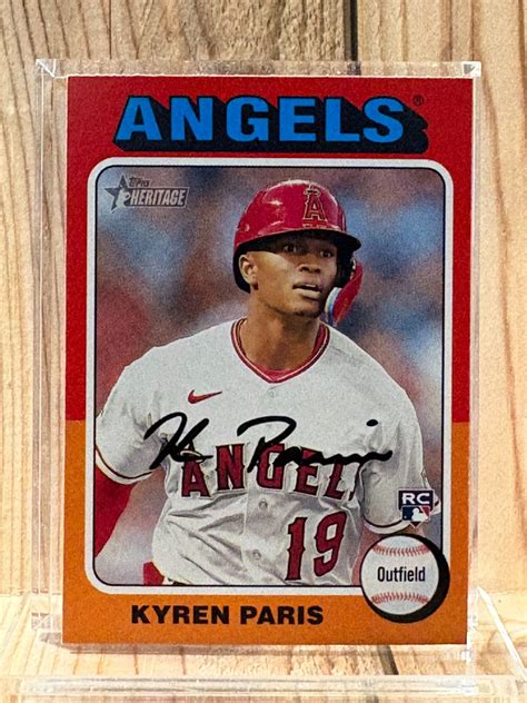 kyren paris  topps heritage  rc los angeles angels ebay