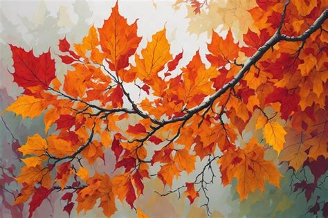 Premium Ai Image Autumn Leaves Background Generated By Ai