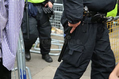 An Armed Police Officer Duty Belt Stock Photo - Image of officer, city ...