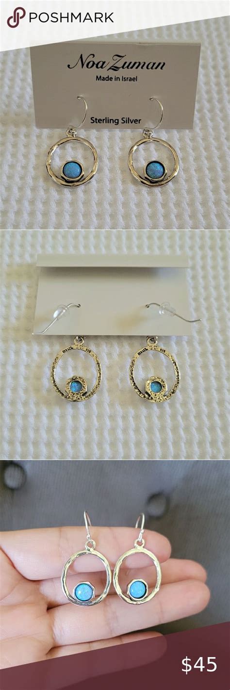 Noa Zuman Floating Blue Opal Earrings Blue Opal Earrings Opal