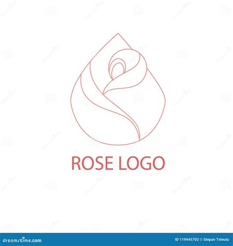 Rose vector logo design stock vector. Illustration of graphic - 119445703