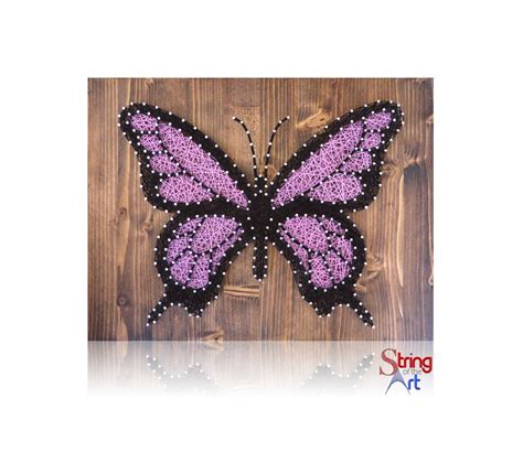 Butterfly String Art Kit Diy Kit Includes All Craft Supplies Butterfly Wall Art String Art