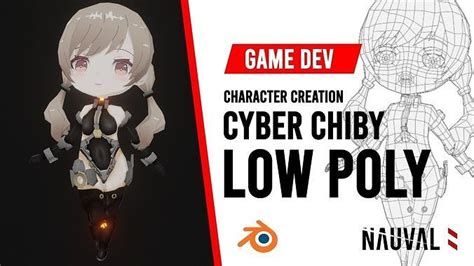 3d Model Cyber Chibi Anime Chibi Low Poly Rigged Blender Model Vr