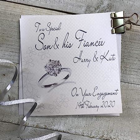 Personalised Card Engagement Ring Son Fiancée Amazon co uk