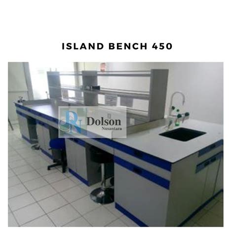 Jual Island Table Bench Meja Tengah Laboratorium 450 Phenolic With Sink