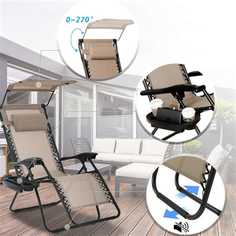 Zero Gravity Chair Canopy Patio Furniture