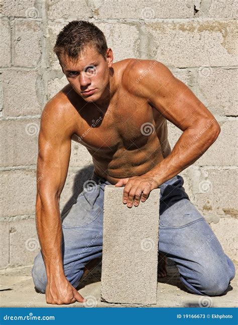 Muscle Wet Naked Man Stock Image Cartoondealer