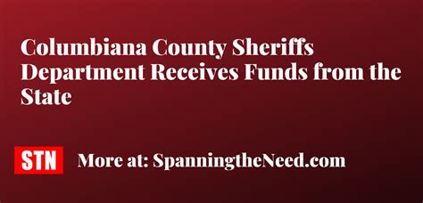 Columbiana County Sheriffs Department Receives Funds from the State ...