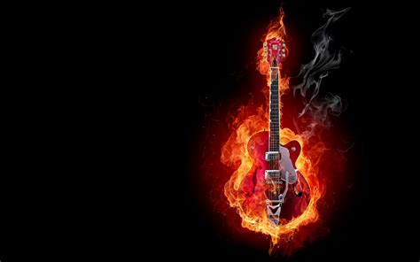 Guitar On Fire Wallpapers Wallpapersafari