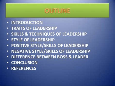 Presentation On Leadership A Conceptual Framework