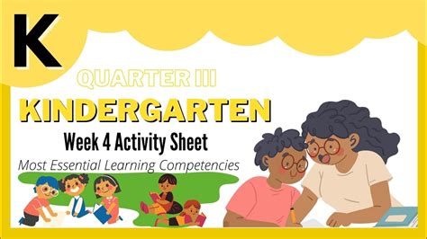 Melc Based Quarter Week Activity Sheet Kinderific Tv Youtube