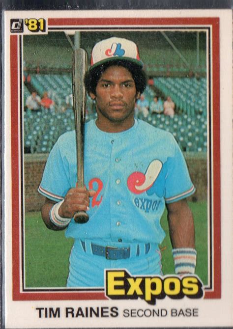 TIM RAINES RC 1981 Donruss 538 Baseball Card Montreal Expos Etsy