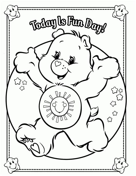 Funshine Bear Coloring Pages - Coloring Home