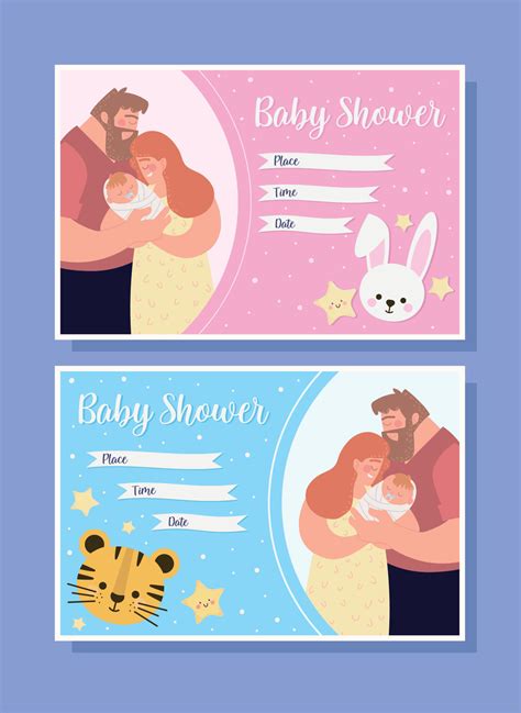 set cards baby shower 11131720 Vector Art at Vecteezy