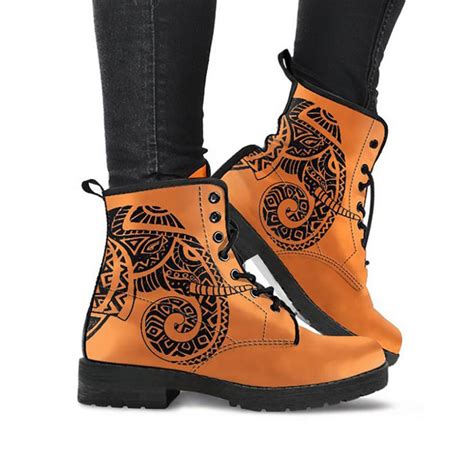 Elephant Boots | Vegan Leather Lace Up Printed Boots For Women