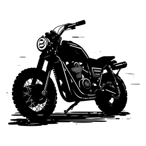 Ilustraci N Vectorial De La Silueta De Una Motocicleta Vector Premium