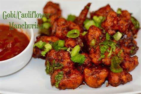 Gobi Manchurian Restaurant Style Cauliflower Manchurain Indian Veggie