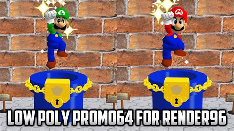 ⭐ Super Mario 64 Pc Port Low Poly Promo64 Mario And Luigi For Render96