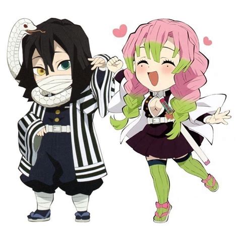 Mitsuri And Obanai In 2023 Anime Chibi Chibi Cute Anime Character