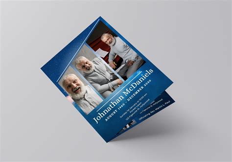 Funeral Brochure Template for Memorial Services Bi-fold Obituary Self ...