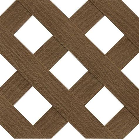 Barrette Outdoor Living 4 Ft X 8 Ft Brazilian Walnut Privacy Diamond Vinyl Lattice Framed