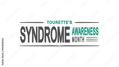 Tourette S Syndrome Awareness Month Text Animation Great For Tourette