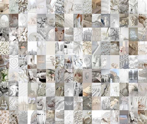 140pcs White Wall Collage Kit Aesthetic White Nude Boujee Etsy