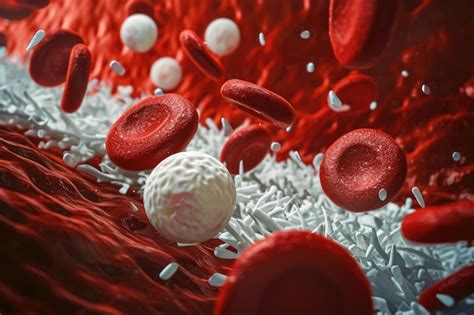 Premium Photo | A closeup photo showing a single red blood cell amidst ...