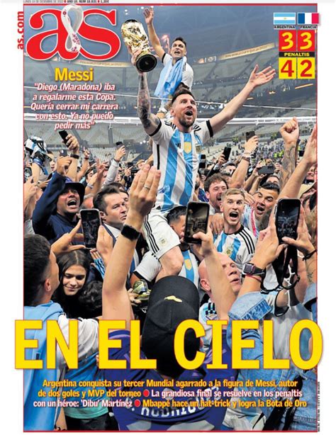 La Stampa Mondiale Celebra L Argentina E Incorona Messi Ti Sei