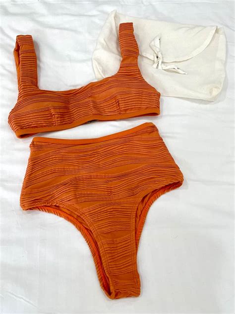 Eighth Mermaid Nina Bikini Set In Pumpkin Xs Women S Fashion