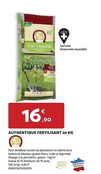 Promo Authentique Fertilisant Kg Or Brun Chez Bricomarch