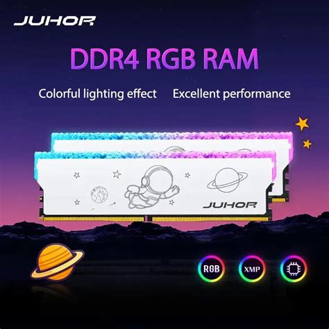 JUHOR Desktop Gaming Mem Ria Ram RGB DDR4 DIMM 3200MHz 8GB 16GB