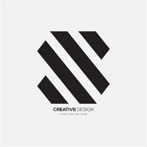 Carta S Moderna Forma De Línea Abstracta Idea De Diseño De Logotipo De