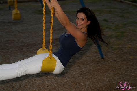 Hot Blog Post Denise Milani Candids In White Jeans