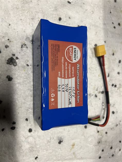 Akumulator pakiet Li Ion 11 1V 31200 mAh 2 sztuki łódka zanętowa