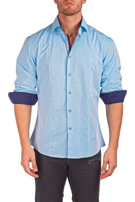 162556 Light Blue Button Up Long Sleeve Dress Shirt Workout Shirts