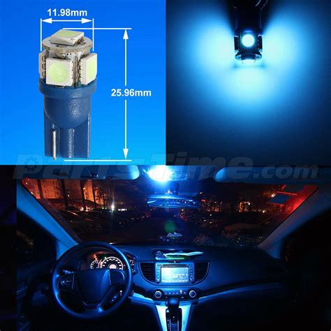 Ice Blue Led Interior Light Bulb Package Combo For Map Dome Lamp T