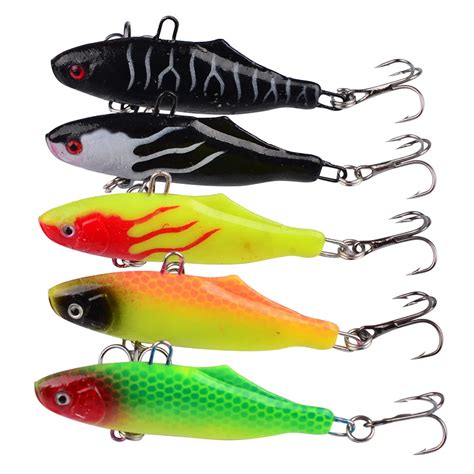 Pcs New Type Soft Lure Vib Fishing Bait Wobbler Jig Head Pesca Isca