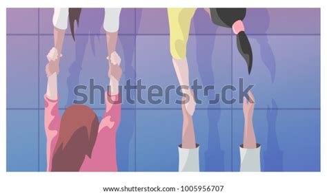 Vector Illustration Women Help Each Other Stock Vector Royalty Free 1005956707 Shutterstock