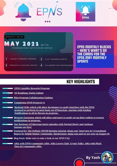 📢 Epns Presents Heres Whats On The Cards For The Epns May Monthly