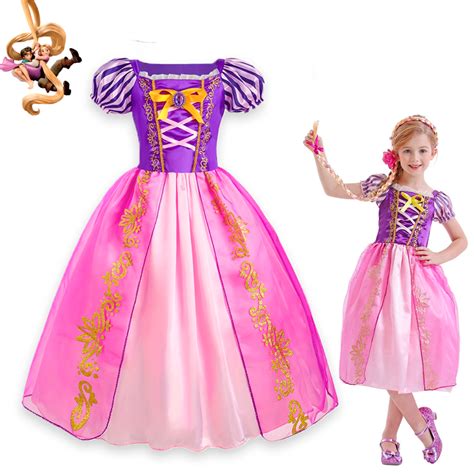 Vestido Fantasia Infantil Rapunzel Princesa Enrolados Luxo Shopee Brasil