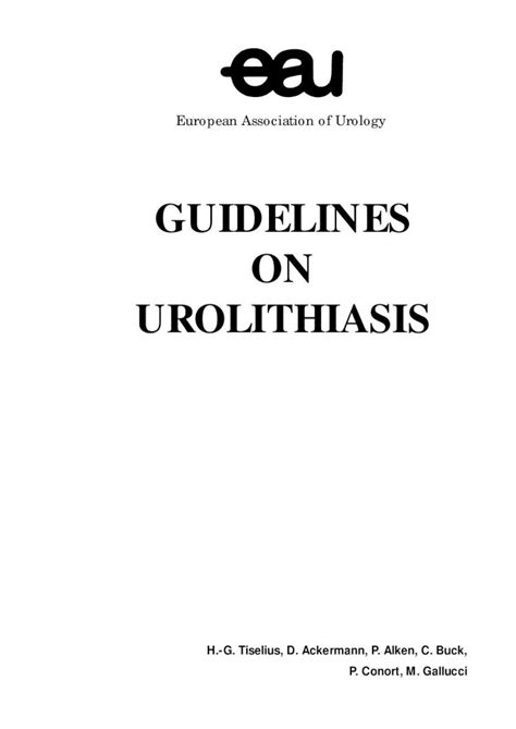 PDF GUIDELINES ON UROLITHIASIS Anatomical Abnormalities Associated