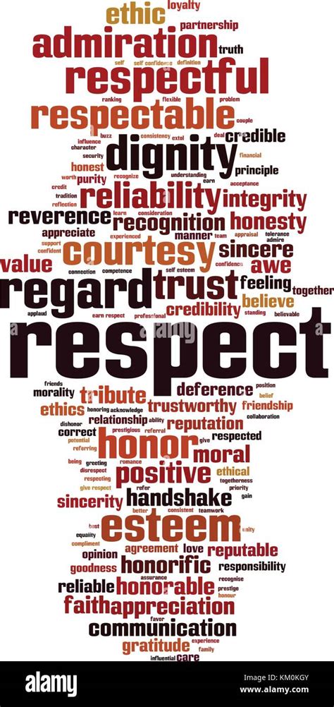 Respect Word Cloud Concept Vector Illustration Stock Vector Image